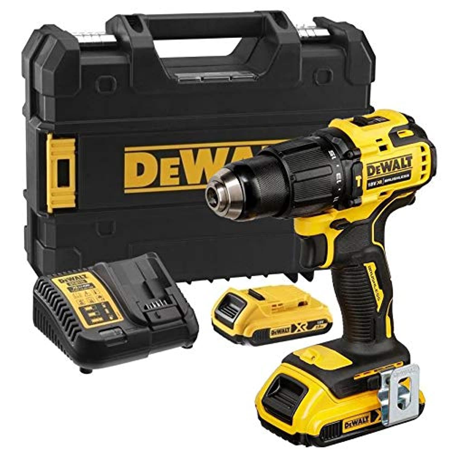 18V XR Compact Brushless Hammer Drill Driver DCD709D2T