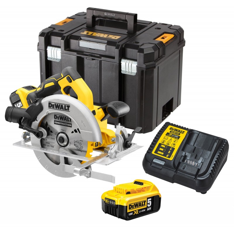 18V XR Brushless 184mm Circular Saw - 2 X 5Ah