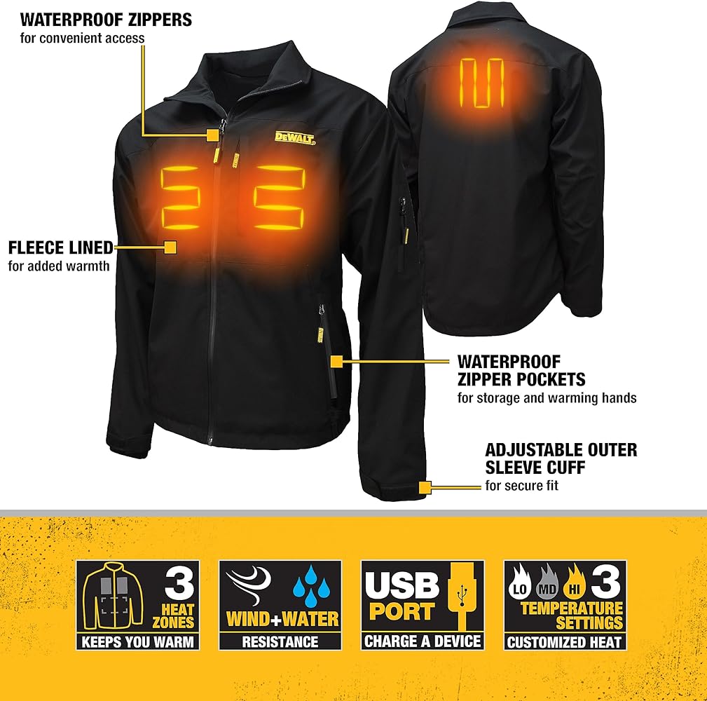 Structured Soft-Shell Heated Jacket DEWALT DCHJ090BD1-L