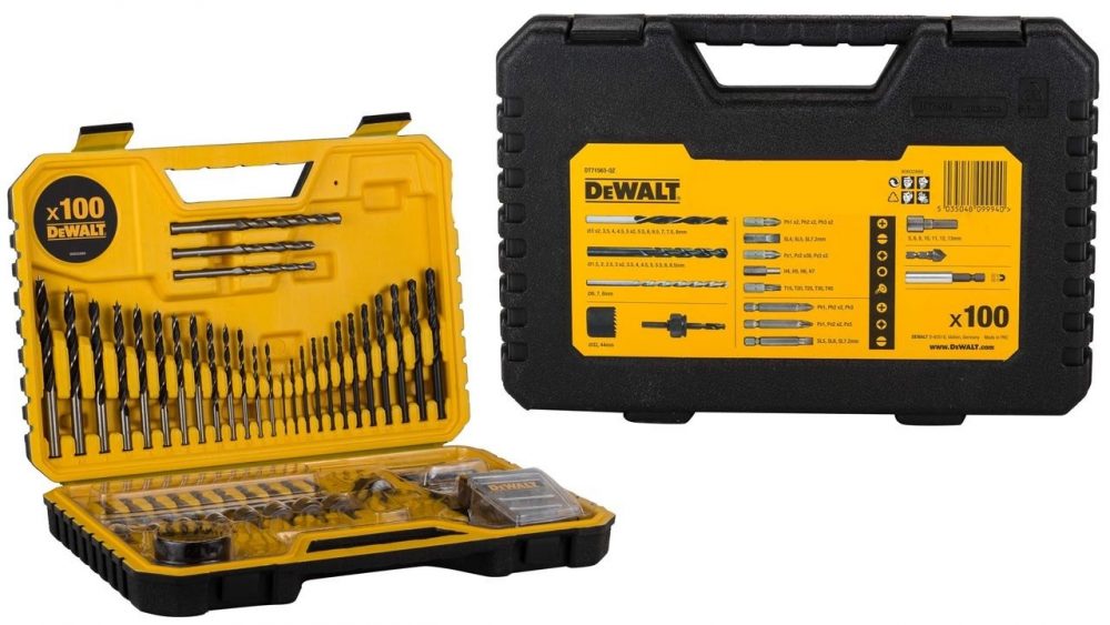 COMB.DRILL BIT SET 100 PCS DEWALT