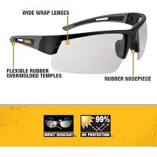 DeWalt Crosscut Safety Glasses with Indoor/Outdoor Lenses DPG100-9D