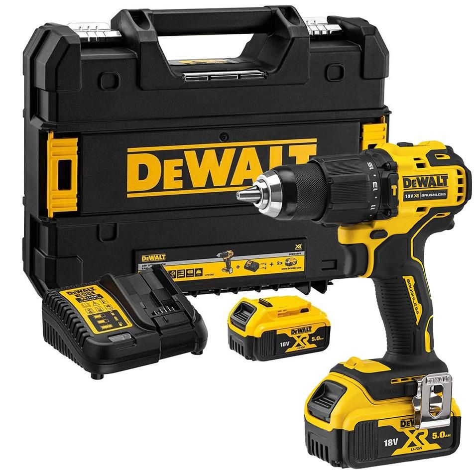 18V XR Brushless Compact hammer Drill Driver DCD709P2T