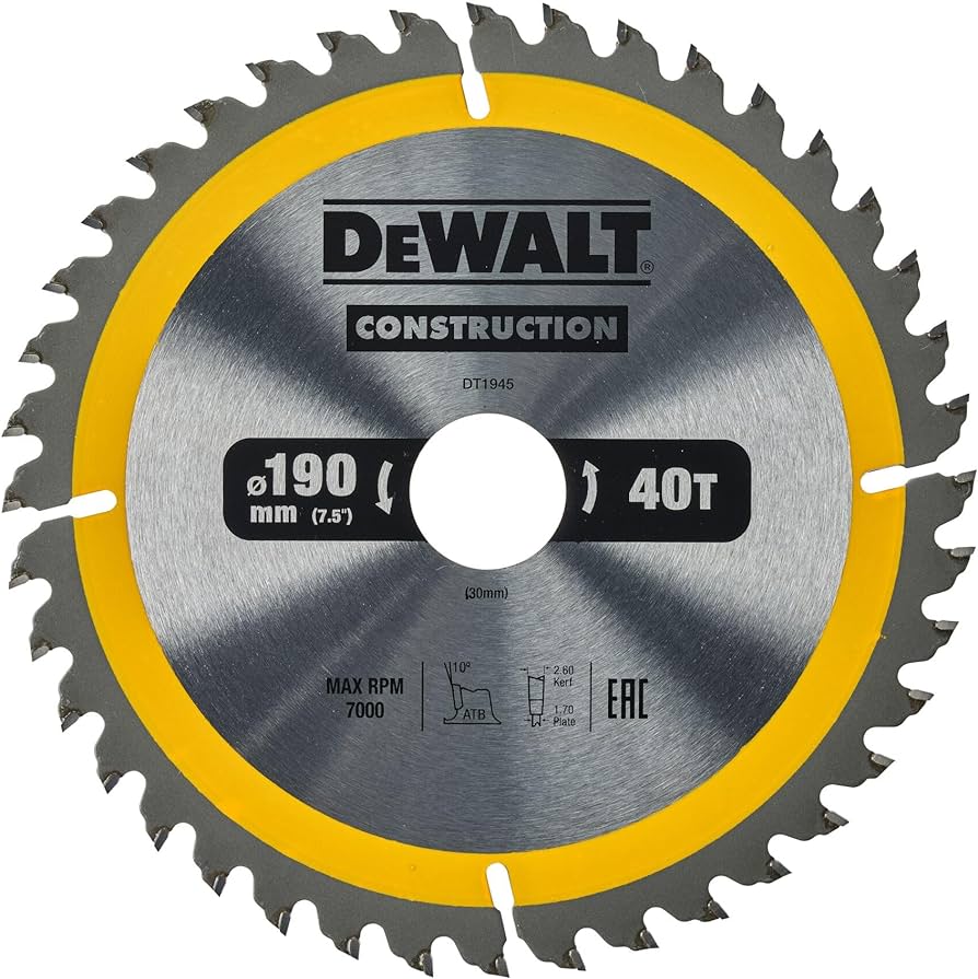 Construction Circular Saw Blade 190X30X40T DT1945