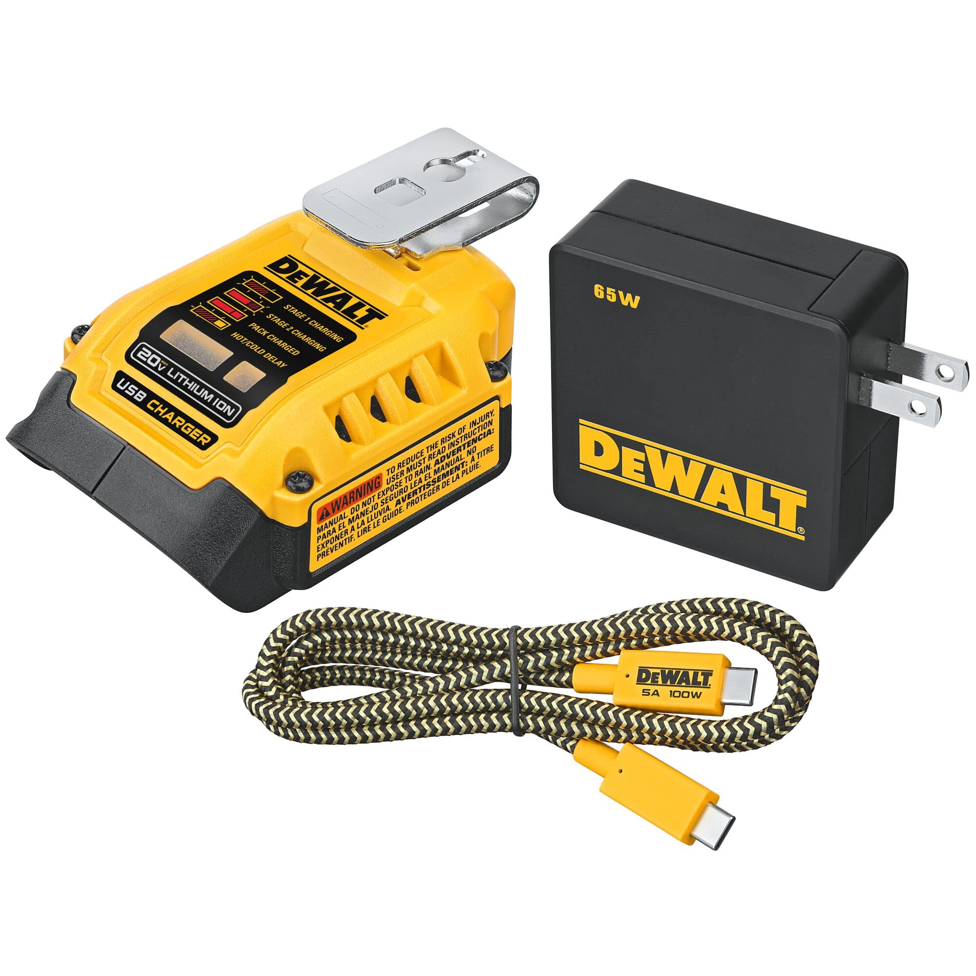 Battery Charger and USB Wall Charging Kit DCB094K