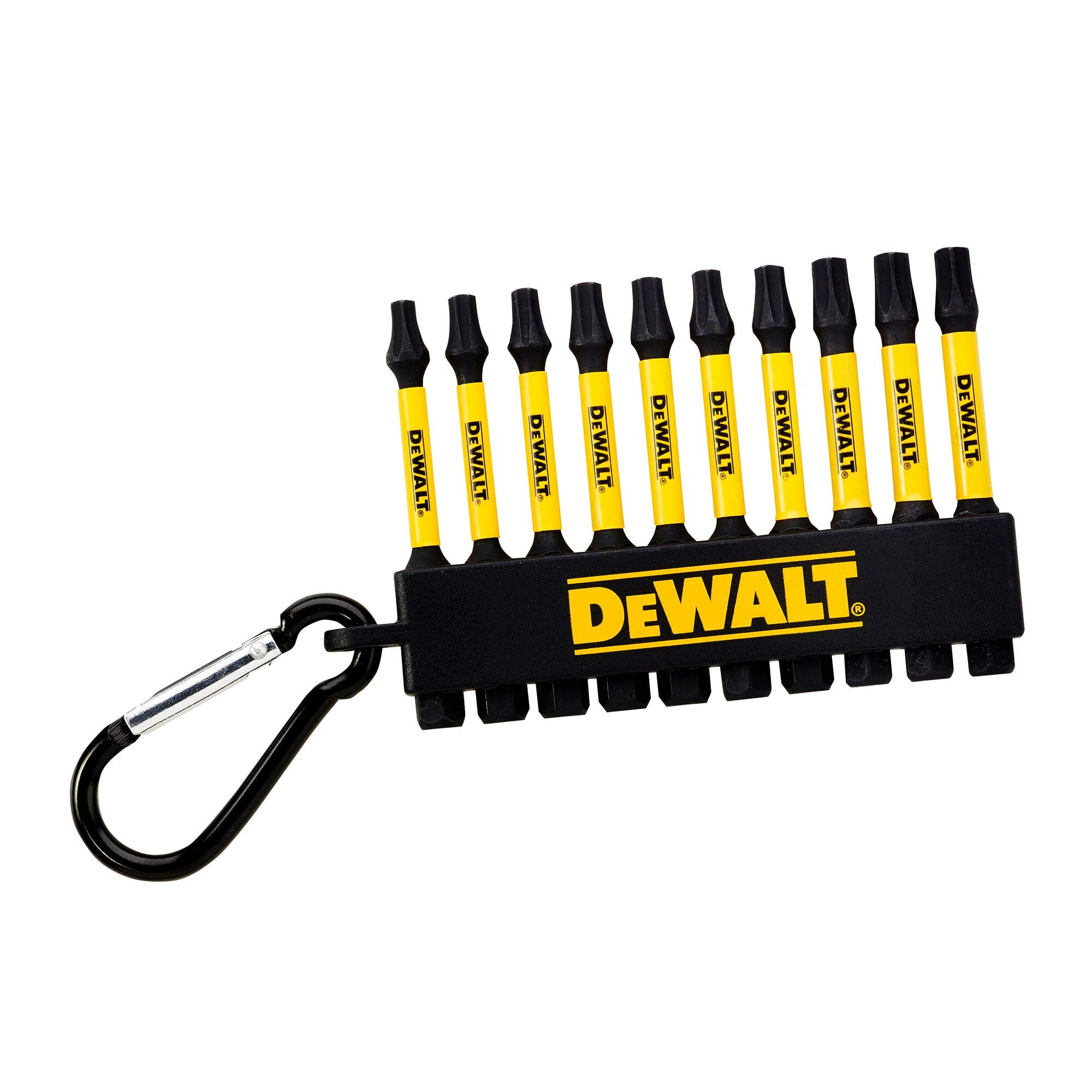10pc Mixed Torx 57mm Impact Ready FLEXTORQ Screwdriver Bit Keyring DT7275