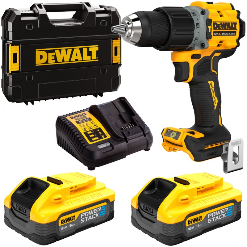 18V XR Brushless Hammer Drill Driver - 2 X POWERSTACK