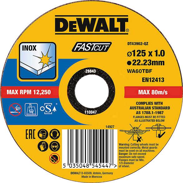 Cutting disc 125 x 22.23 x 1 mm DT43902