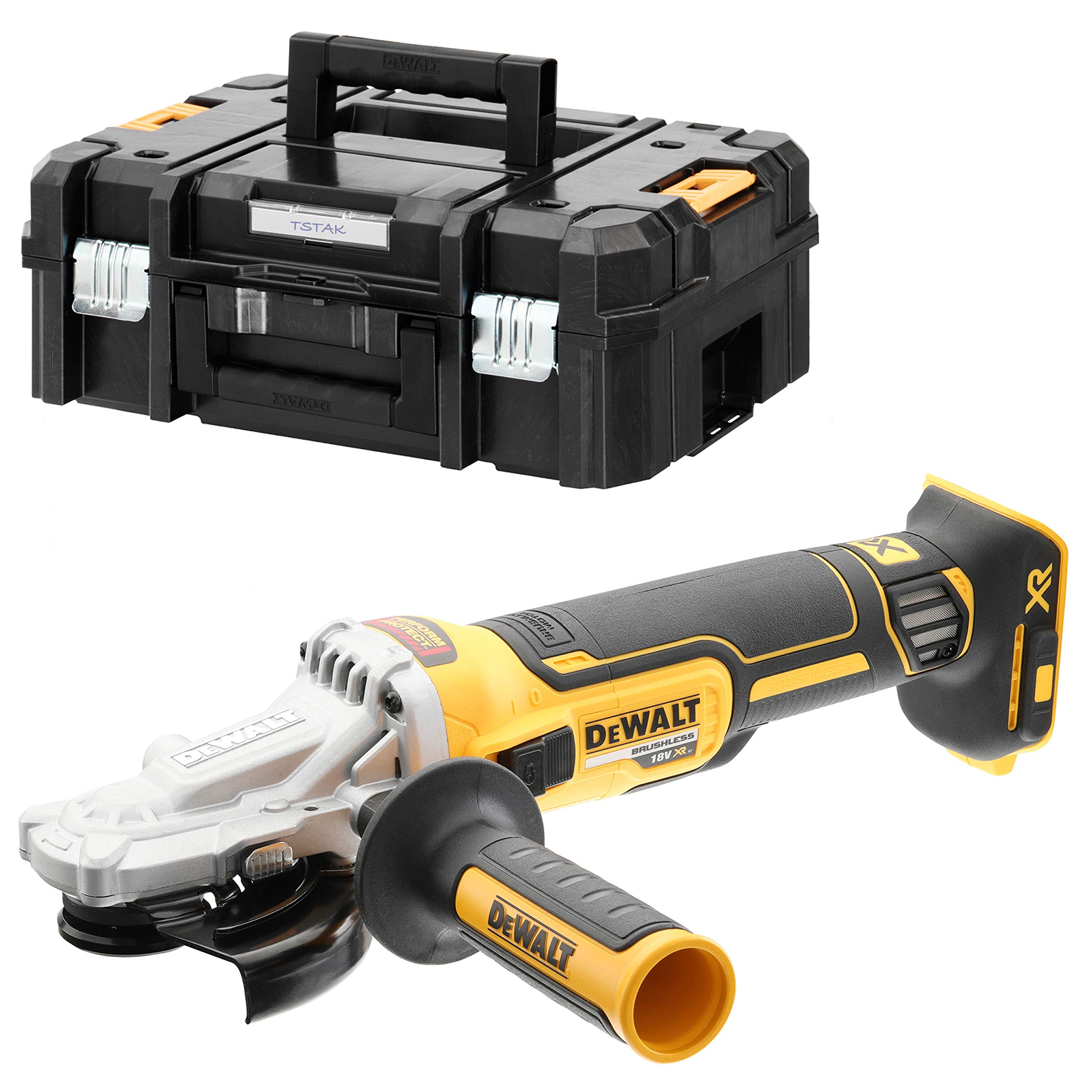 18V XR Brushless Flat Head Angle Grinder DCG405FNT