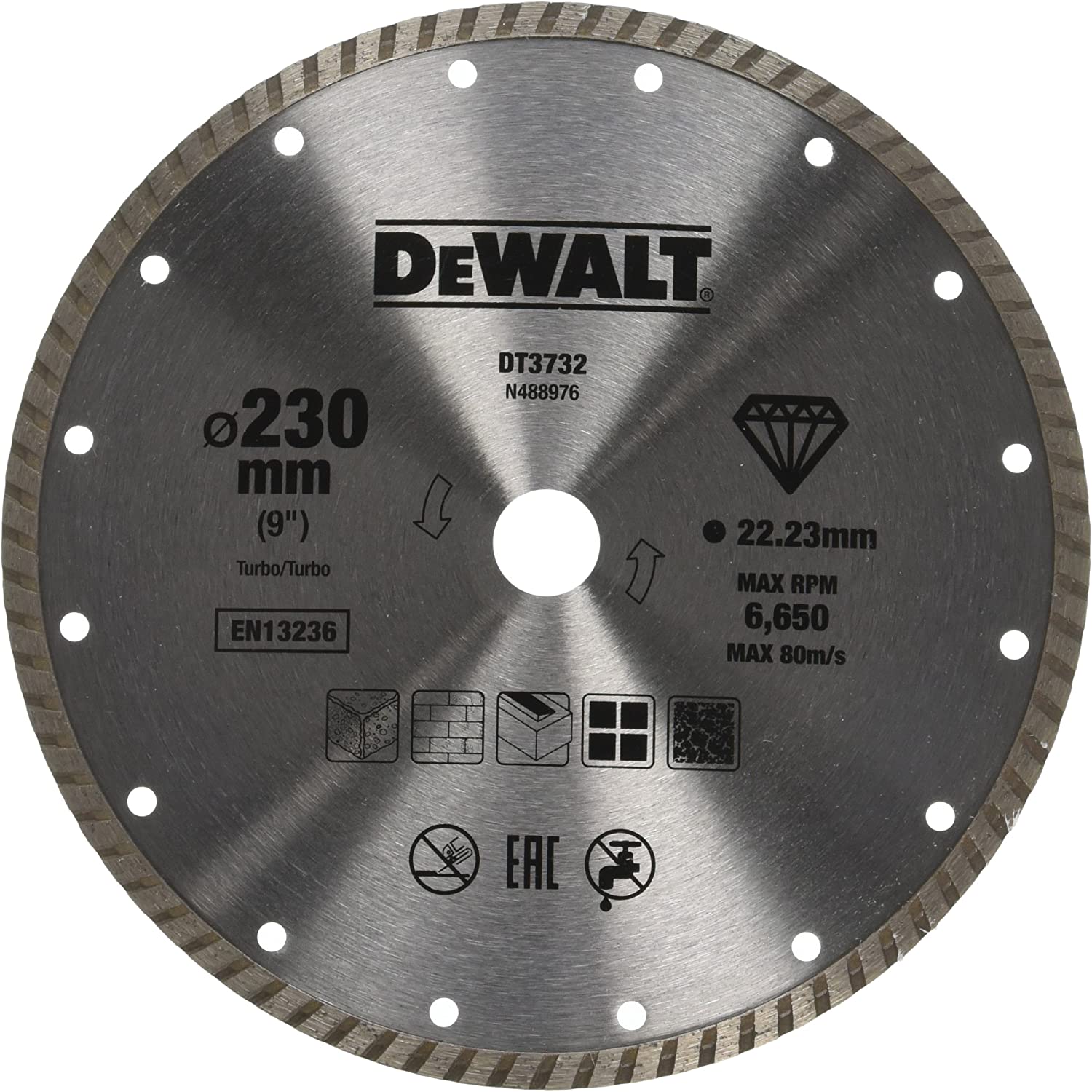 DeWalt DT3732-QZ TURBO Diamond saw blade 230 mm