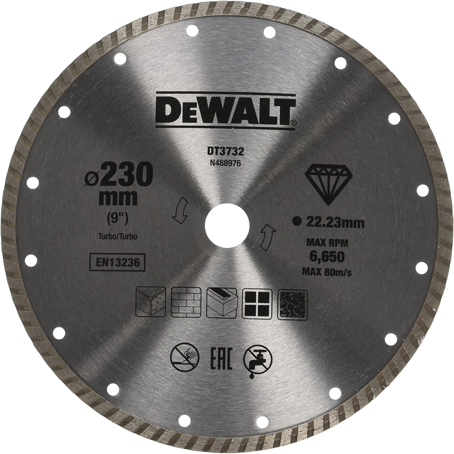DeWalt DT3732 TURBO Diamond saw blade 230 mm DT3732