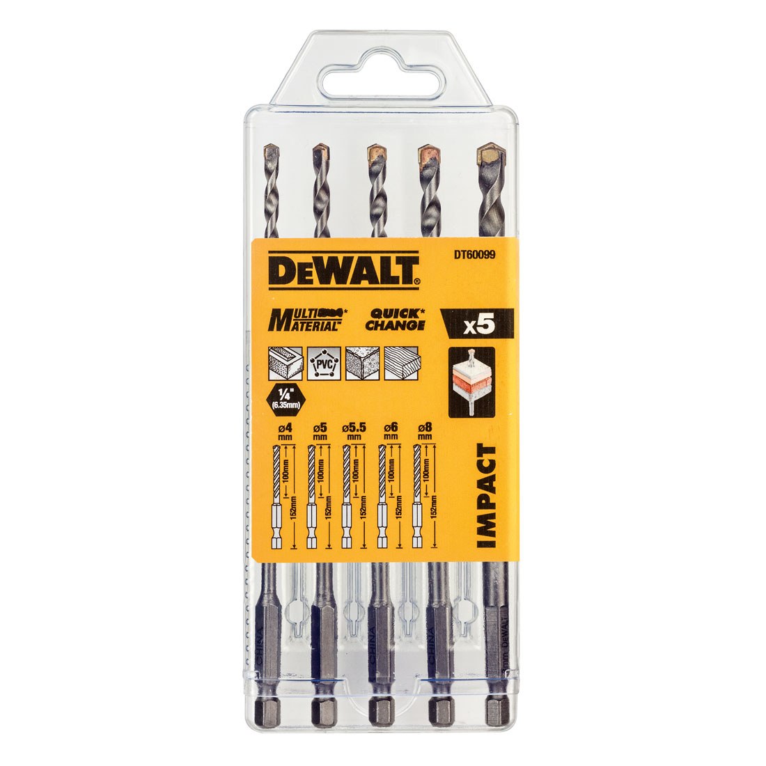 Dewalt Multi material drill bit-Set DT60099